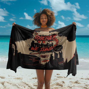 Together We Stand African American Sarong Important Milestones History Vintage