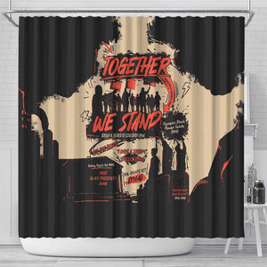 Together We Stand African American Shower Curtain Important Milestones History Vintage