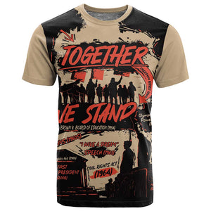 Together We Stand African American T shirt Important Milestones History Vintage