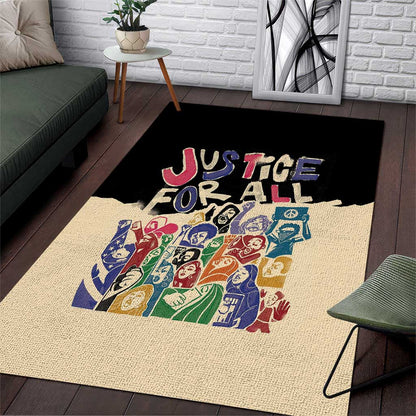 African Stand Firm Area Rug Justice For All