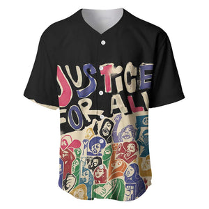 African Stand Firm Baseball Jersey Justice For All