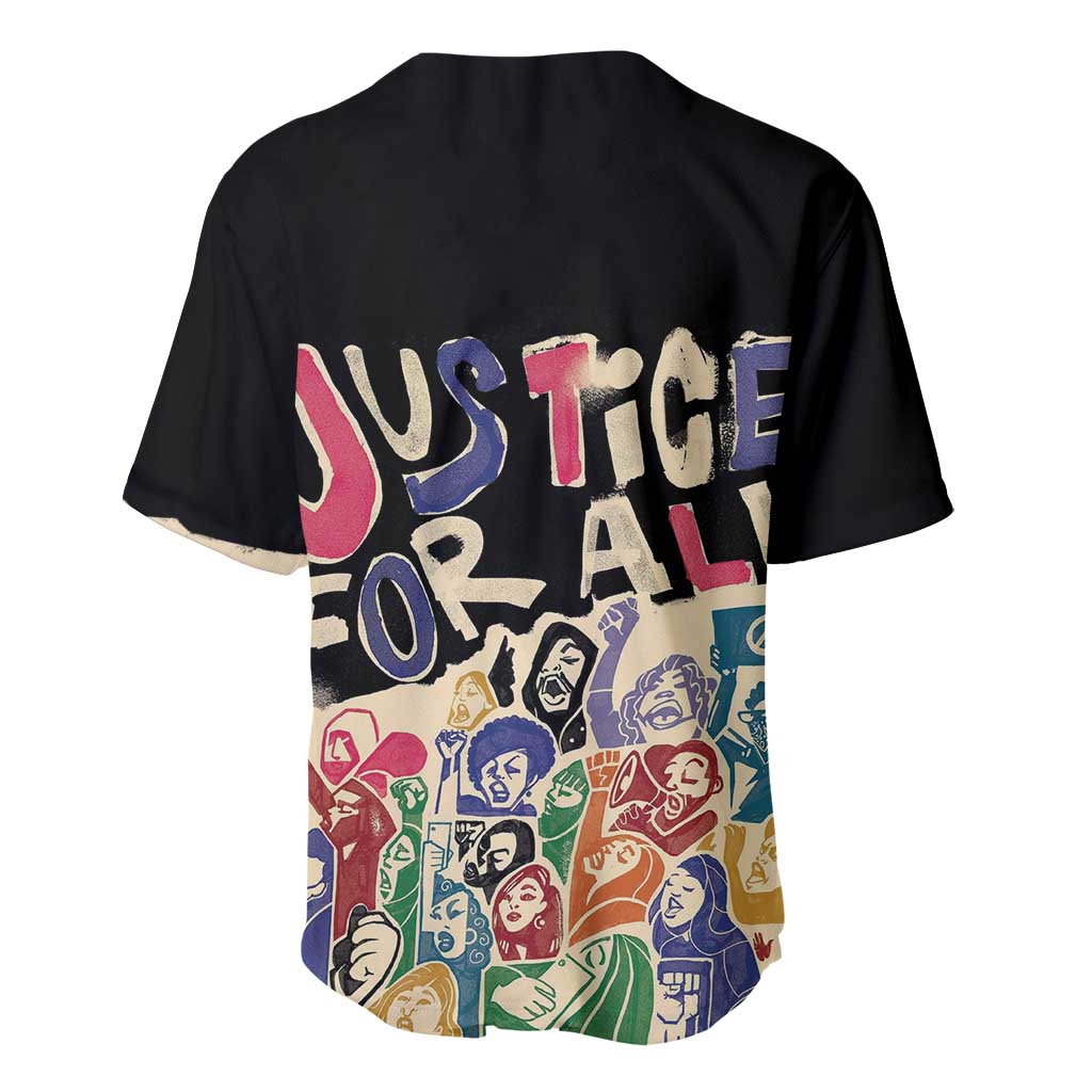African Stand Firm Baseball Jersey Justice For All