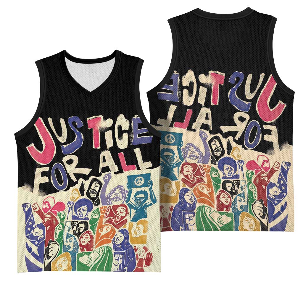 African Stand Firm Basketball Jersey Justice For All - African Pride