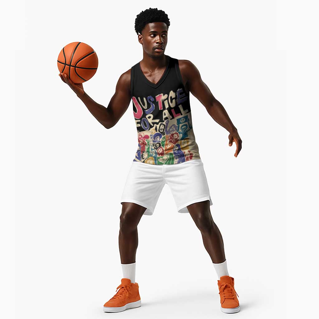 African Stand Firm Basketball Jersey Justice For All - African Pride