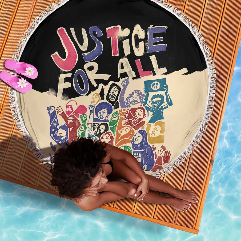 African Stand Firm Beach Blanket Justice For All