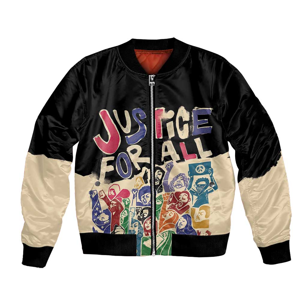 African Stand Firm Bomber Jacket Justice For All