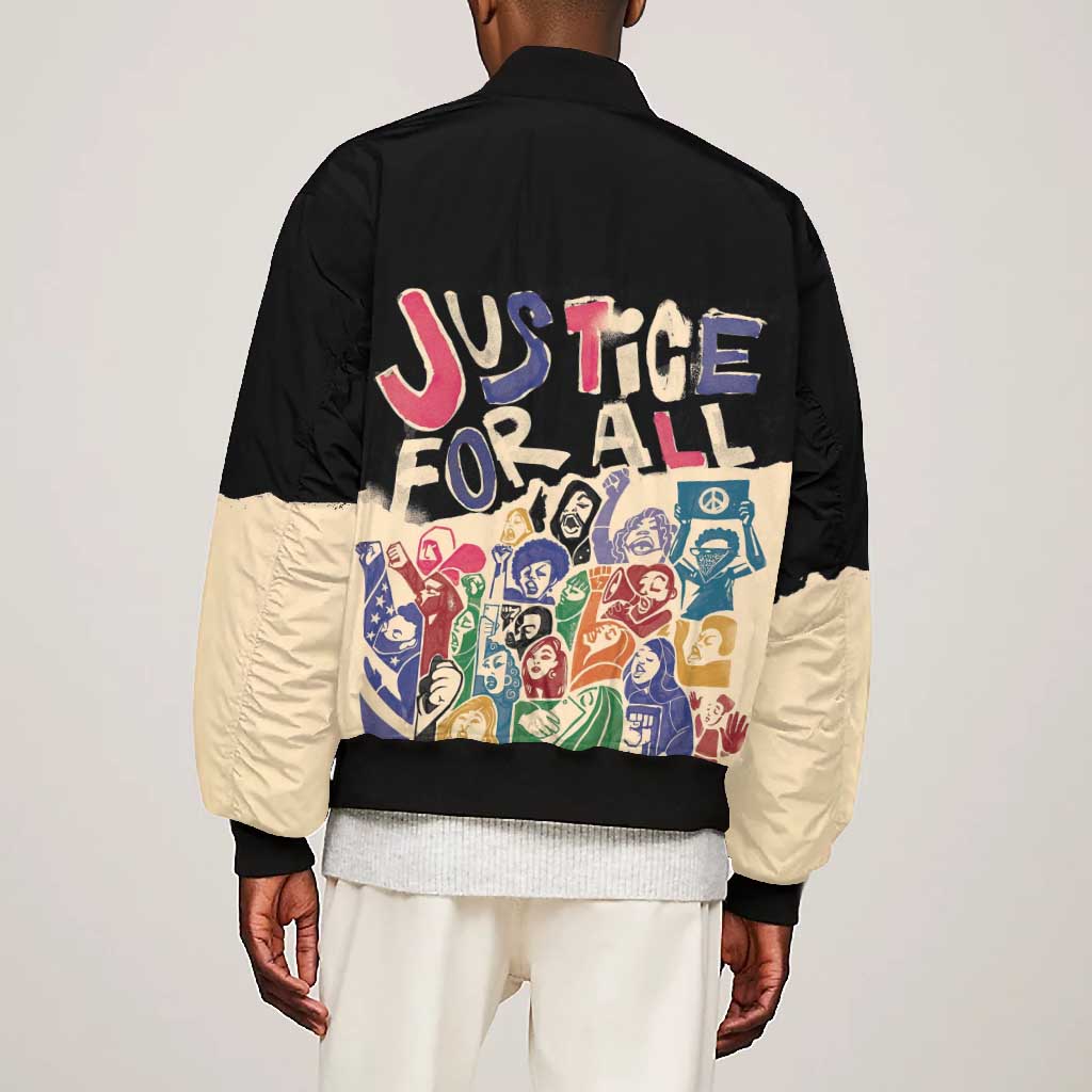 African Stand Firm Bomber Jacket Justice For All