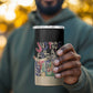 African Stand Firm 4 in 1 Can Cooler Tumbler Justice For All