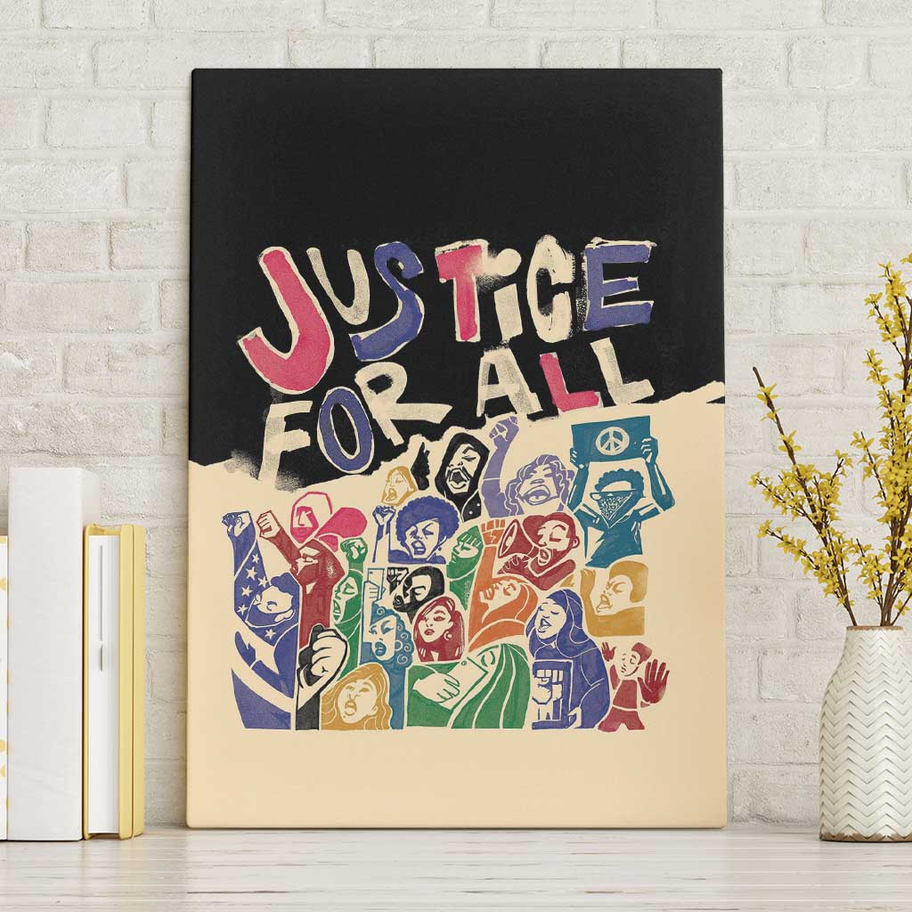 African Stand Firm Canvas Wall Art Justice For All