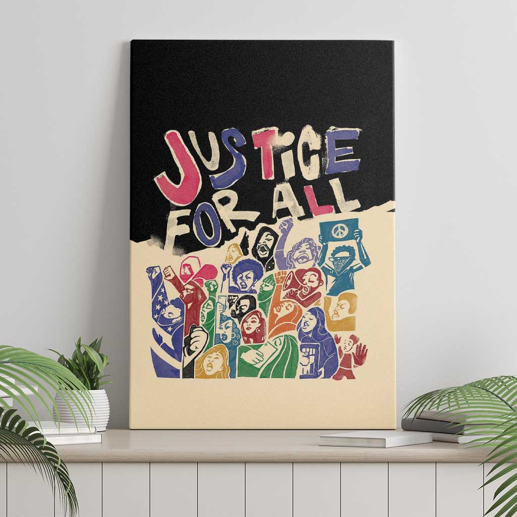 African Stand Firm Canvas Wall Art Justice For All