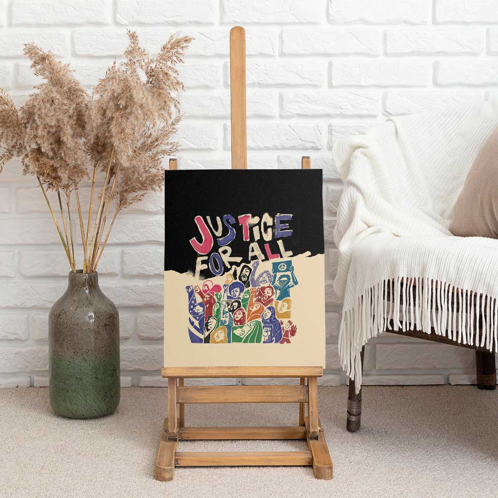 African Stand Firm Canvas Wall Art Justice For All