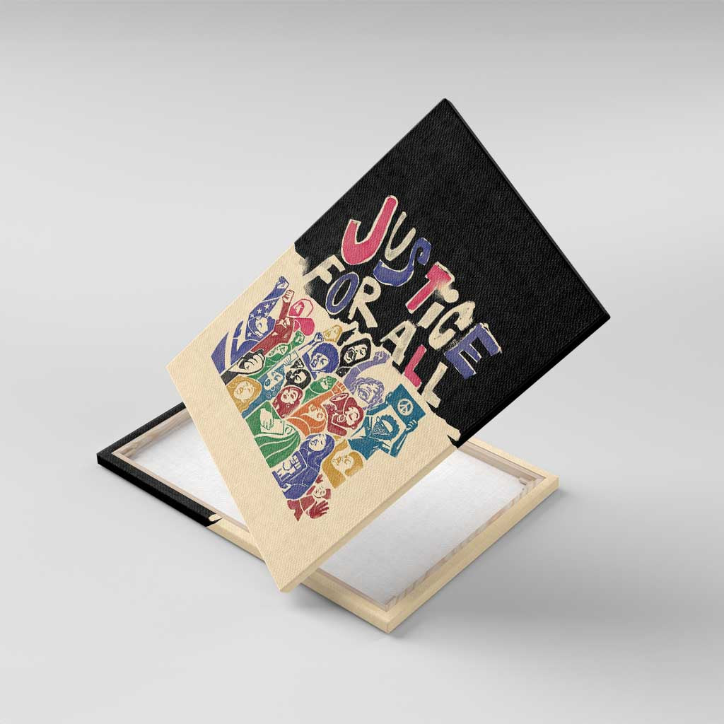 African Stand Firm Canvas Wall Art Justice For All