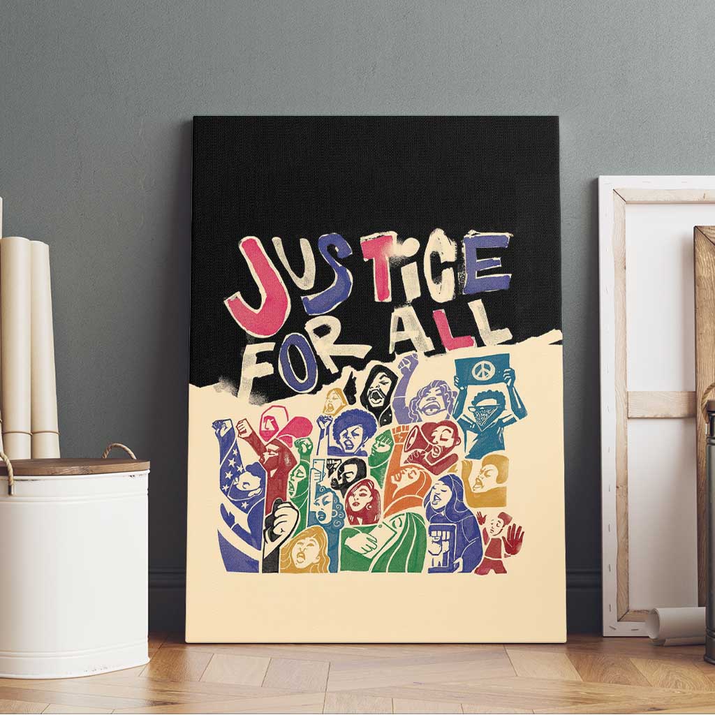 African Stand Firm Canvas Wall Art Justice For All