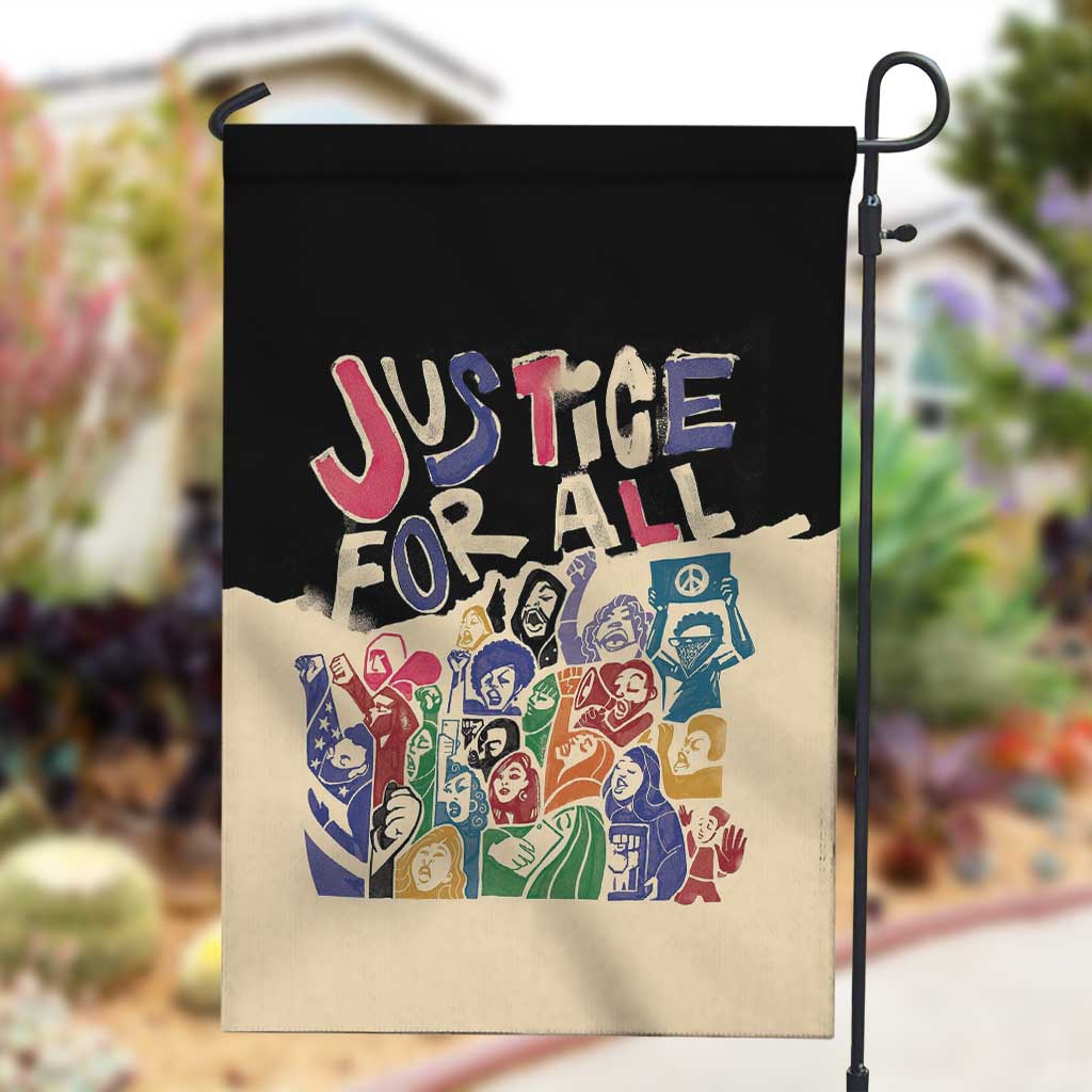 African Stand Firm Garden Flag Justice For All
