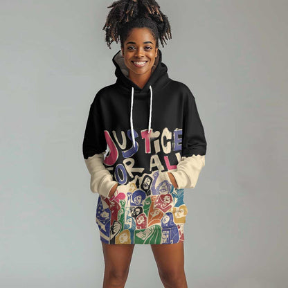 African Stand Firm Hoodie Dress Justice For All