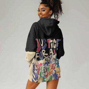 African Stand Firm Hoodie Dress Justice For All