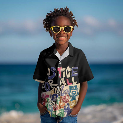 African Stand Firm Kid Hawaiian Shirt Justice For All