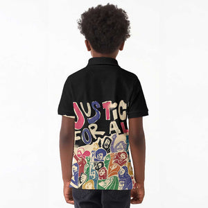 African Stand Firm Kid Polo Shirt Justice For All