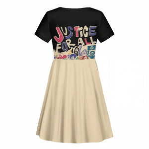 African Stand Firm Kid Short Sleeve Dress Justice For All