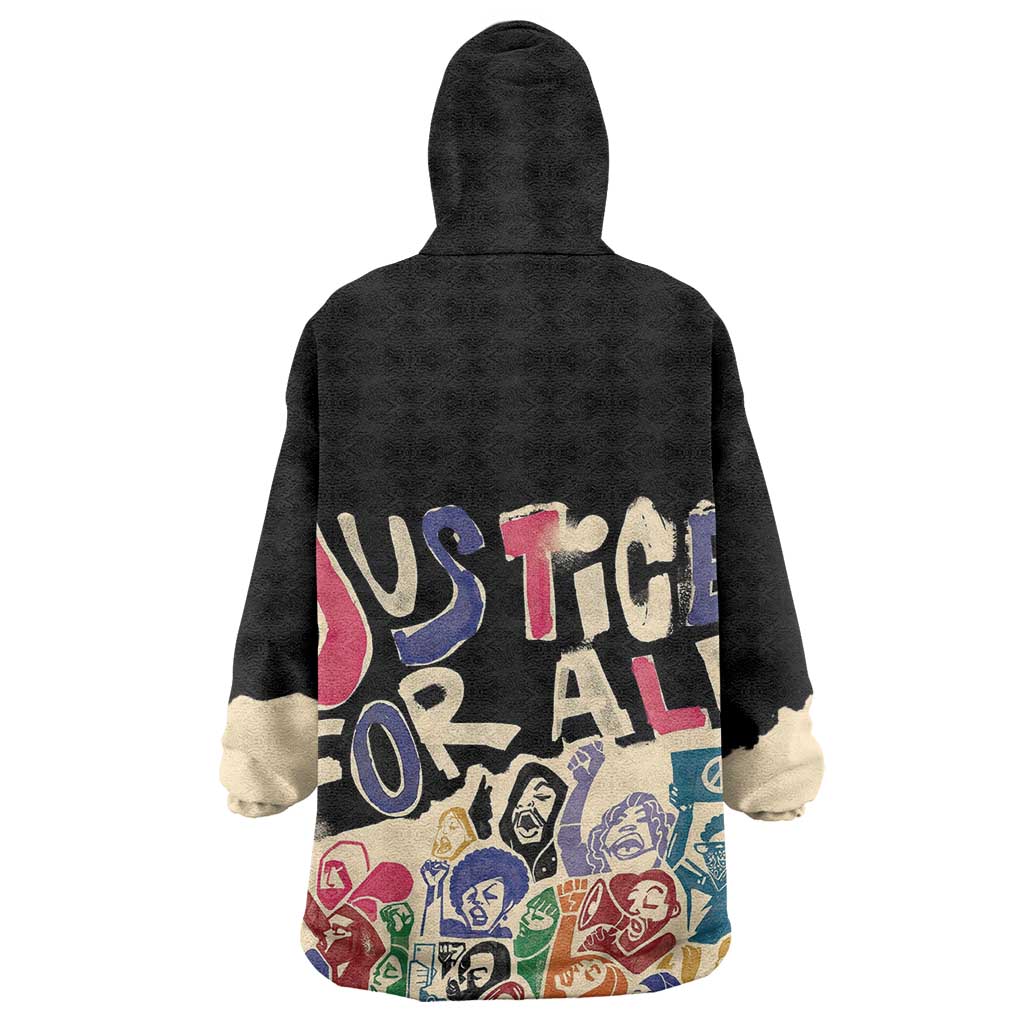 African Stand Firm Kid Wearable Blanket Hoodie Justice For All