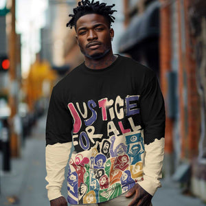 African Stand Firm Long Sleeve Shirt Justice For All