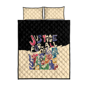 African Stand Firm Quilt Bed Set Justice For All