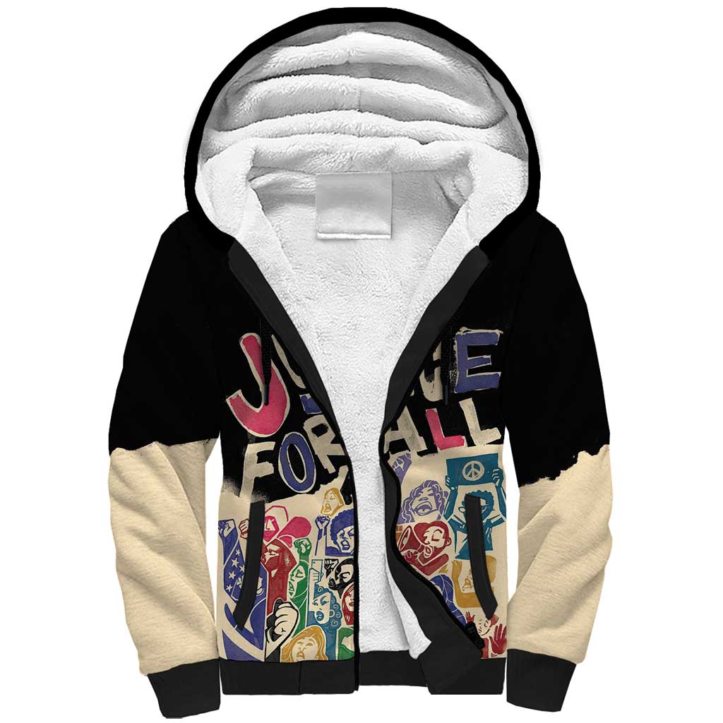 African Stand Firm Sherpa Hoodie Justice For All