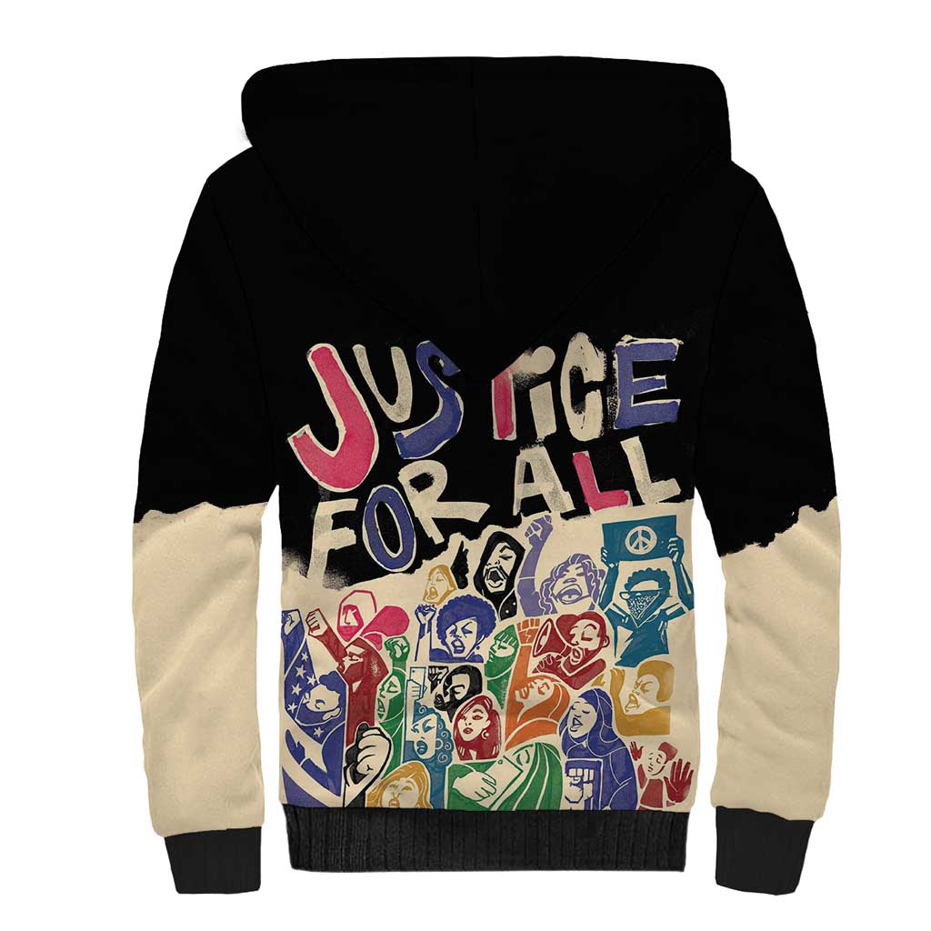 African Stand Firm Sherpa Hoodie Justice For All