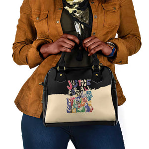 African Stand Firm Shoulder Handbag Justice For All