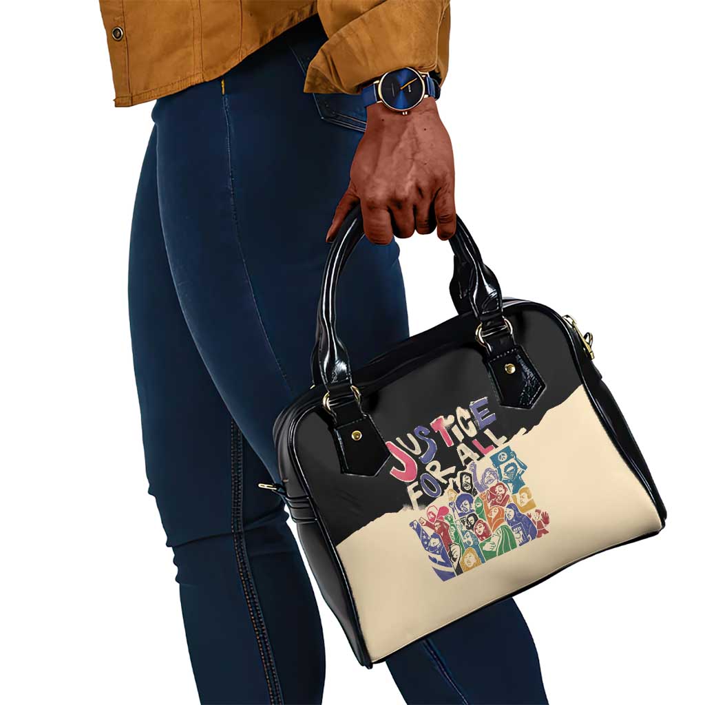 African Stand Firm Shoulder Handbag Justice For All