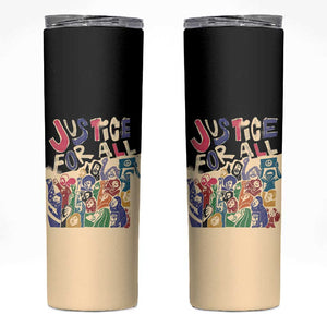 African Stand Firm Skinny Tumbler Justice For All