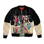 African Stand Firm Sleeve Zip Bomber Jacket Justice For All