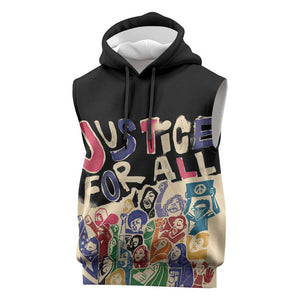 African Stand Firm Sleeveless Hoodie Justice For All - African Pride