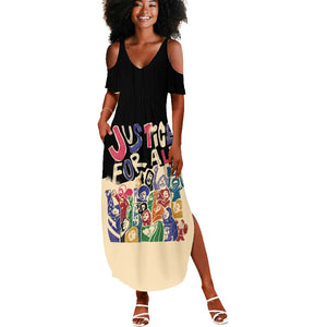 African Stand Firm Summer Maxi Dress Justice For All