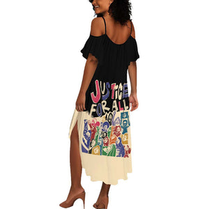 African Stand Firm Summer Maxi Dress Justice For All