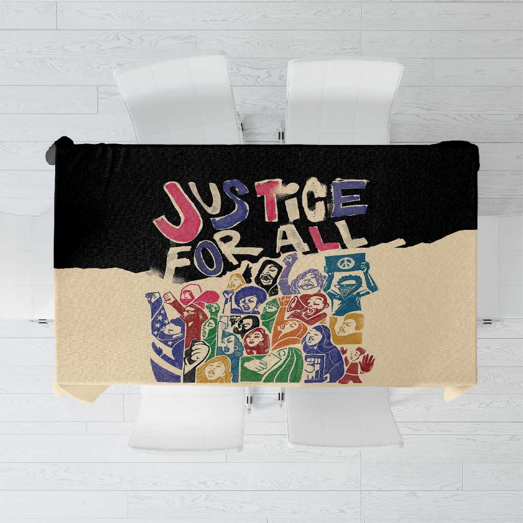 African Stand Firm Tablecloth Justice For All
