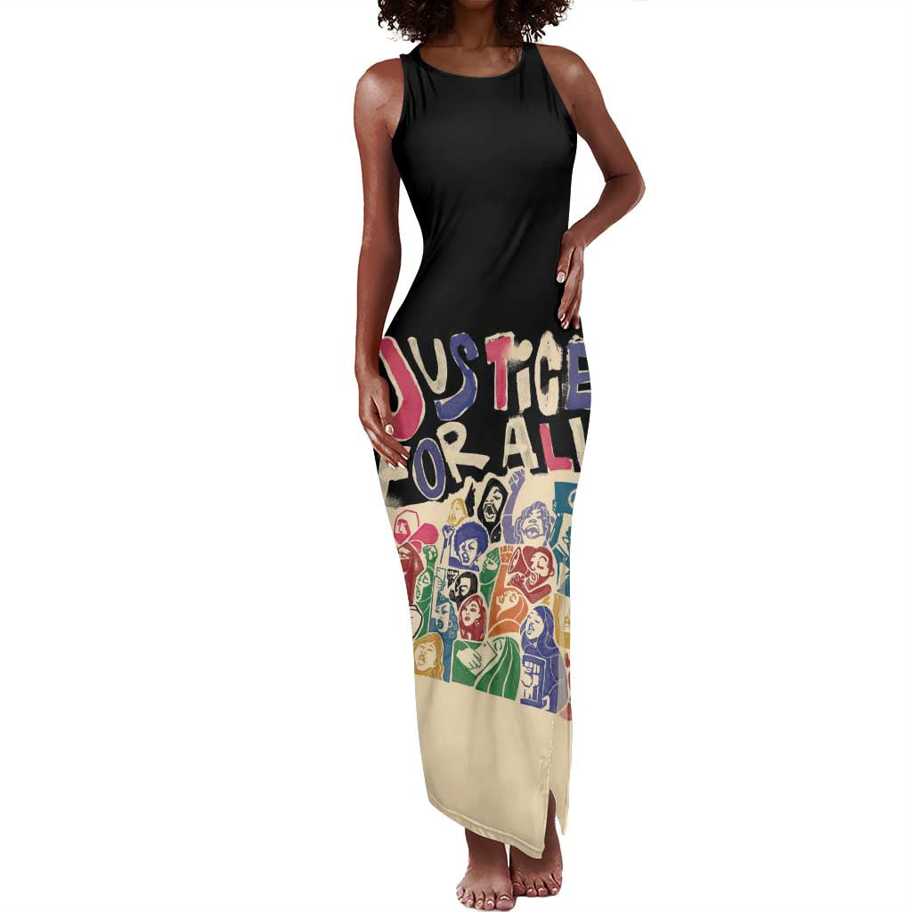 African Stand Firm Tank Maxi Dress Justice For All