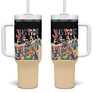 African Stand Firm Tumbler With Handle Justice For All