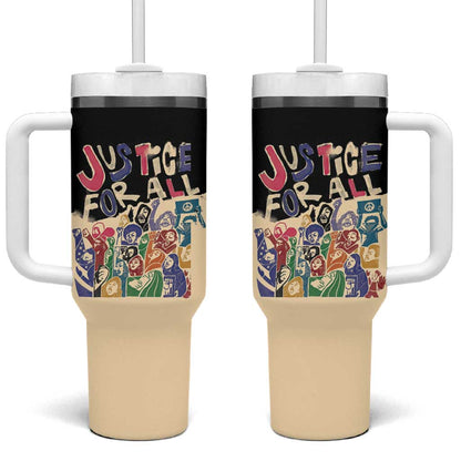 African Stand Firm Tumbler With Handle Justice For All