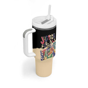 African Stand Firm Tumbler With Handle Justice For All