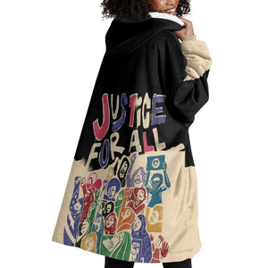 African Stand Firm Wearable Blanket Hoodie Justice For All