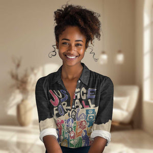 African Stand Firm Women Casual Shirt Justice For All