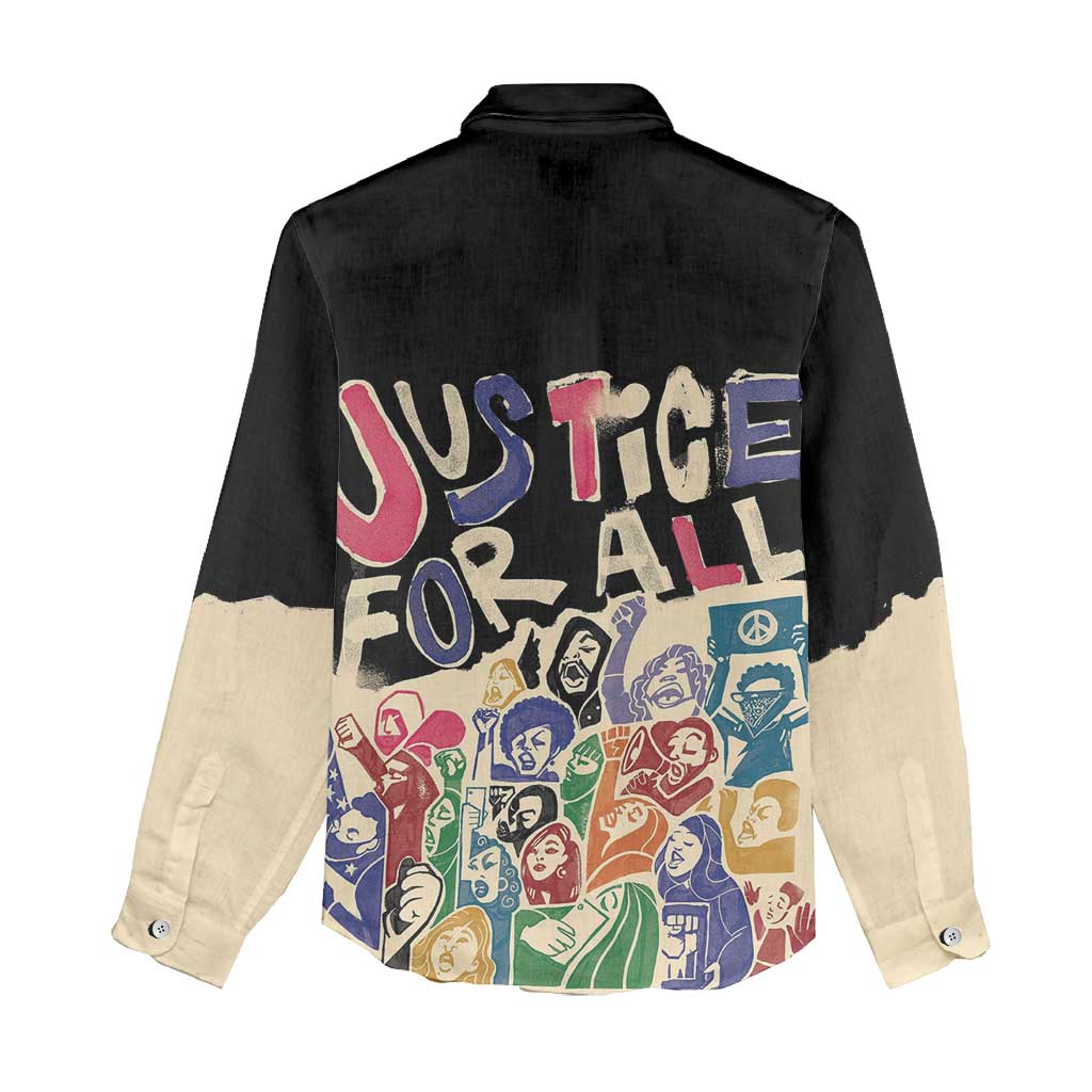 African Stand Firm Women Casual Shirt Justice For All
