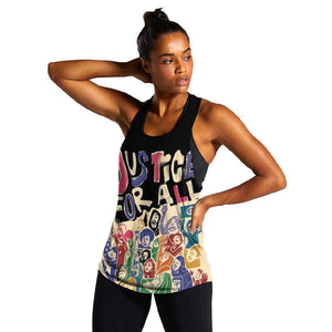 African Stand Firm Women Racerback Tank Justice For All
