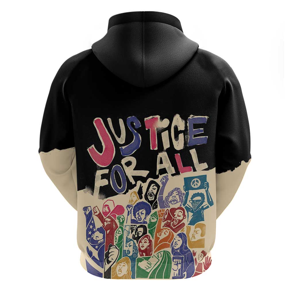 African Stand Firm Zip Hoodie Justice For All