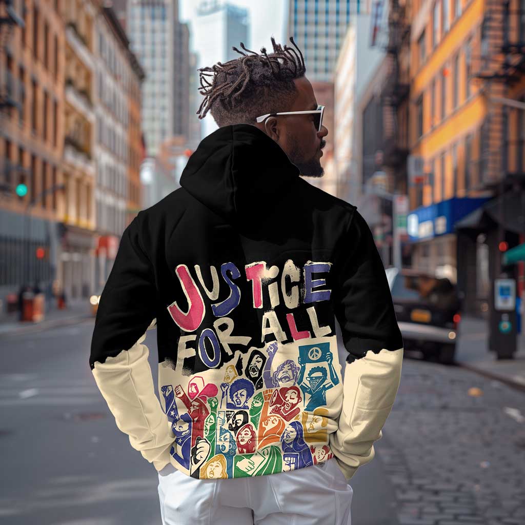 African Stand Firm Zip Hoodie Justice For All