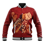 Justice To The People Africa Baseball Jacket Afro Raised Fist