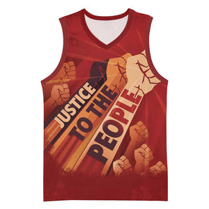 Justice To The People Africa Basketball Jersey Afro Raised Fist - African Pride
