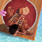 Justice To The People Africa Beach Blanket Afro Raised Fist