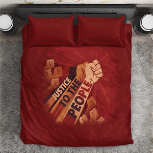 Justice To The People Africa Bedding Set Afro Raised Fist